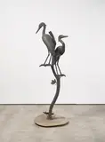 Kurt Arentz, Reiherbaum, 1994, Bronze, braun und teilweise grün patiniert