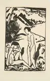Erich Heckel, Am Strand (Idyll), 1923, Holzschnitt auf Velin