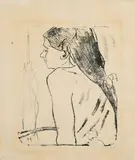 Erich Heckel, Junges Mädchen, 1907, Kreidelithografie auf Bütten