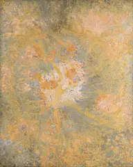 Georg Herold, Ohne Titel, 1991, Mischtechnik (Lack, Silber und Kupfer, metallisiert) auf Leinwand