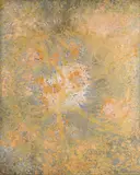 Georg Herold, Ohne Titel, 1991, Mischtechnik (Lack, Silber und Kupfer, metallisiert) auf Leinwand