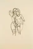Karl Hofer, Blatt 3 (Aus: Zenana), 1923, Lithografie auf Velin