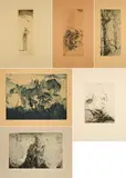 Horst Janssen, Caspar David Friedrich, 1973/74, Mappe mit 17 Radierungen auf verschiedenfarbigem Velin. Mit Impressum und Deckblatt. In der originalen Kassette