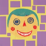 Donald Baechler, Aus: Coney Island, 1994, Farbserigrafie und Sand auf Karton