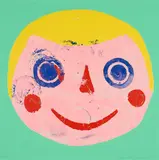 Donald Baechler, Aus: Coney Island, 1994, Farbserigrafie und Sand auf Karton