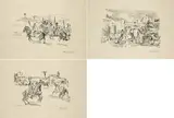 Oskar Kokoschka, Aus: Marrakesch, 1965/66, Jeweils: Kreidelithografie auf Japan