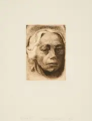 Selbstbildnis by Käthe Kollwitz, 1912/1920, Radierung auf Velin, sold Sep 2025