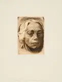 Käthe Kollwitz, Selbstbildnis, 1912/1920, Radierung auf Velin
