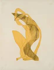 Henri Laurens, Femme assise au bras levé, 1950, Farblithografie auf Bütten