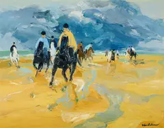 Roland Lefranc, Chevaux, 1991, Öl auf Leinwand
