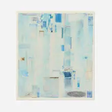 William Dole, Discant, 1974, watercolor, collage, ink on paper