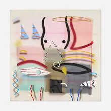 Joseph Stabilito, Manhattan, 1981, mixed media on canvas