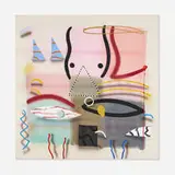 Joseph Stabilito, Manhattan, 1981, mixed media on canvas