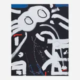Untitled by Emerson Woelffer, 1995-1997, oil on canvas, sold Jun 2022