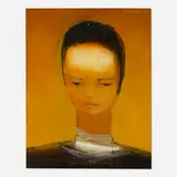 Raimonds Staprans, Portrait of a Girl - Yellow Background, 1967, oil on canvas
