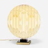 Rougier, Table lamp, c. 1975, PVC, acrylic, brass-plated metal