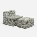 Libidarch Group, Argine chair and ottoman, c. 1974, polyurethane foam, string