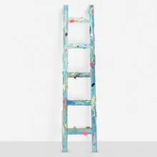 Therman Statom, Ladder, painted glass, mixed media