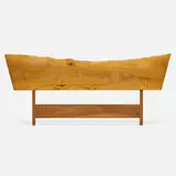 Headboard by George Nakashima, 1978, Persian walnut, sold Jun 2022