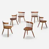Mira chairs, set of six by George Nakashima, sold Jun 2022