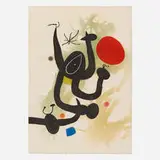 Joan Miró, La Serpentine, 1978, color wash, etching and aquatint in colors and knife scrapes on Arches