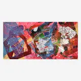 Sam Gilliam, Untitled #8, acrylic and handmade paper collage with embossing on canvas