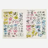 Andy Warhol, Happy Butterfly Days, 1955, offset lithograph with extensive hand-coloring