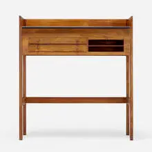 Writing desk by Grete Jalk, 1961, rosewood, leather, glass, sold Jun 2022