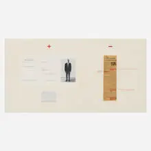 Chris Burden, Attila The Hun, 1975, collaged pamphlets, newspaper clippings and ink annotations on illustration board