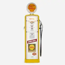 Shell Gas, Super Shell gas pump, model 96, c. 1945, steel, glass, enamel