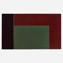 David Simpson, Eccentric Plane - Vestiges, 1984, acrylic on board laid to panel