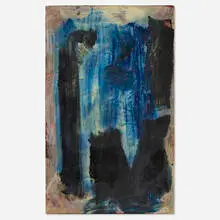 Julius Wasserstein, Black Magic #13, 1957, oil on board
