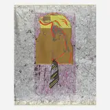 Larry Rivers, Negro, 1966, printed paper collage with crayon on paper