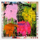 Thierry Guetta, Flowah$ (Unique), 2021, mixed media on paper