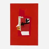 Redness of Red by Robert Motherwell, 1985, unique lithograph, screenprint and collage on Arches Cover mould-made, BFK Rives mould-made and Moriki handmade, sold Jun 2022