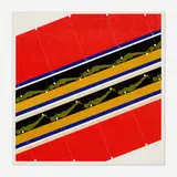 Ernest Trova, Untitled (from the Study/Falling Man Series, Volume II portfolio), 1967, screenprint in colors on linen backed to paper