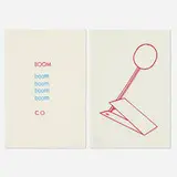 Claes Oldenburg, Untitled (two works from the Stamped Indelibly portfolio), 1967, rubber stamp on BFK Rives