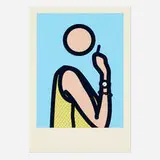 Ruth With a Cigarette 2 by Julian Opie, 2005, lambda print on Fujicolor digital archival, sold Nov 2024