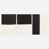 Three works from Un coup de dés jamais n'abolira le hasard (by Stéphane Mallarmé) by Ellsworth Kelly, 1992, lithograph, sold Nov 2024