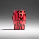 Josef Hoffmann for Wiener Werkstätte, Rare vase, c. 1910, acid-etched glass