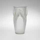 Ceylan vase by René Lalique, c. 1924, opalescent glass, sold Oct 2024