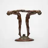 Bacchante flower holder by Maude Sherwood Jewett, 1924, bronze, sold Oct 2024
