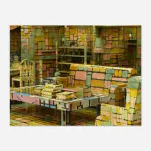 Jon Rafman, Mondrian Friends Set (Ross's Apartment), 2013, archival pigment print mounted to Dibond