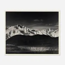 Ansel Adams, Sierra Nevada from Lone Pine, California Winter Sunrise, gelatin silver print