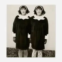 Sandro Miller, Diane Arbus / Identical Twins, Roselle, New Jersey (1967) (from the Malkovich, Malkovich, Malkovich: Homage to Photographic Masters series), 2014, archival pigment print