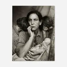 Sandro Miller, Dorothea Lange / Migrant Mother, Nipomo, California (1936) (from the Malkovich, Malkovich, Malkovich: Homage to Photographic Masters series), 2014, archival pigment print
