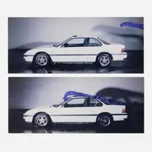 Josephine Pryde, Small Relax (Blue) (diptych), 2004, Lambda print mounted to foamcore