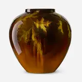 Matthew Daly for Rookwood Pottery, Standard Glaze vase with oak leaves and acorns