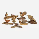 Norma Westbrook, Carved and Polychrome Decorated Birds, collection of seven