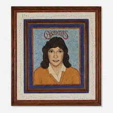 Stephen Warde Anderson, Karen Carpenter, 1992, tempera and acrylic on shade cloth on hardboard on Lauan plywood